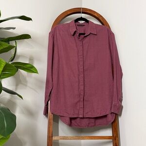 Athleta Mauve Button-Down Shirt